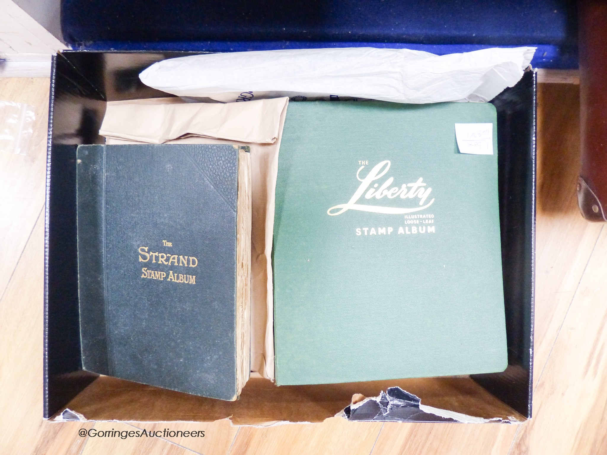 Four albums of World stamps including GB 1840 1d black used, a few loose covers and packets